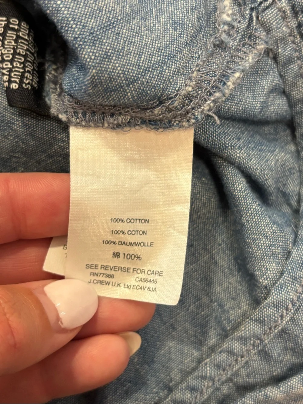 J. CrewOff-the-Shoulder Chambray Top in Denim Blue Size 6 Small